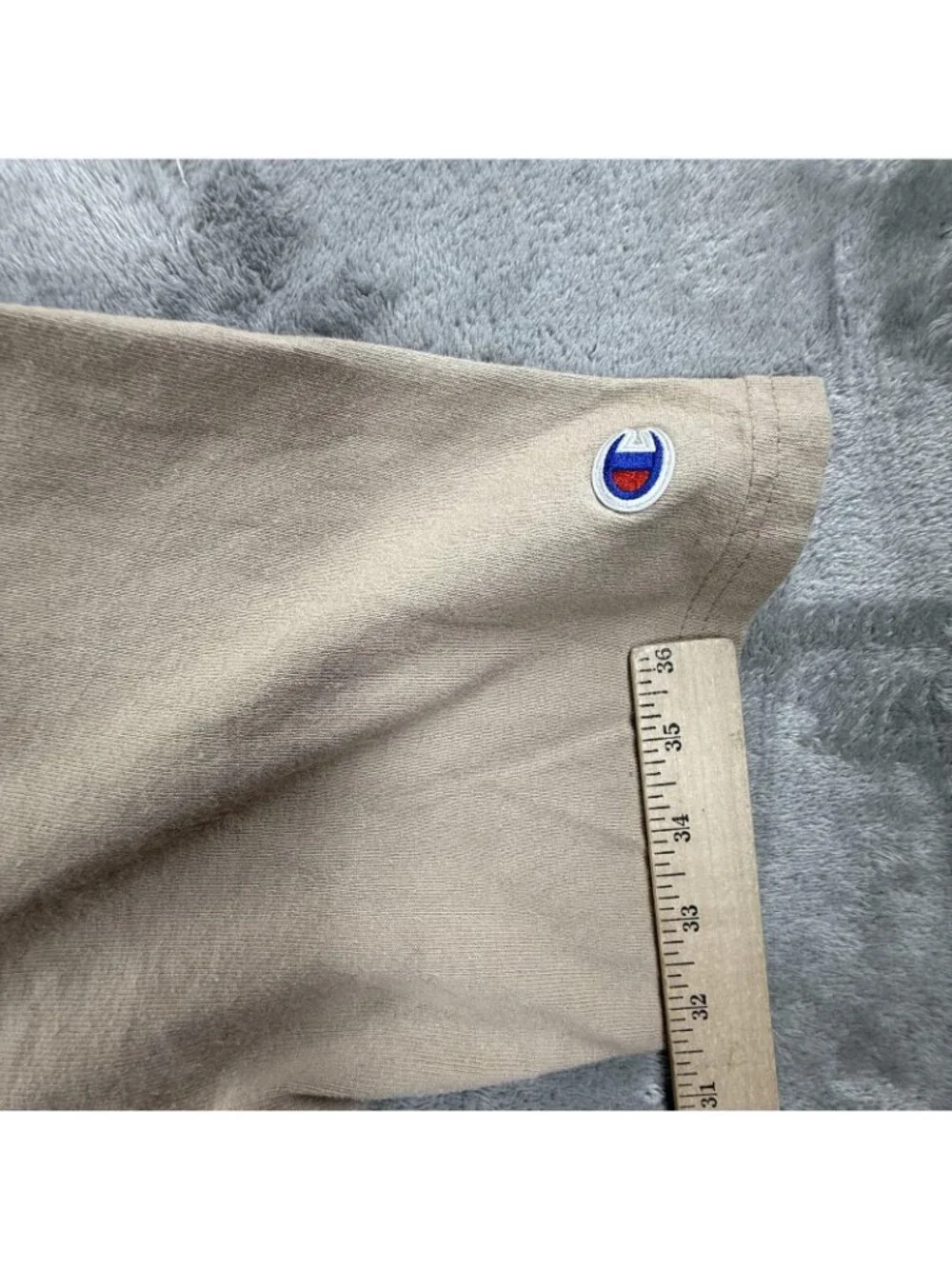 Vintage Champion Shirt Mens 2XL Beige Tropical Monstera Leaf Graphic Tee Logo - Picture 6 of 11